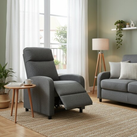 SOFA SILLÓN BUTACA POLTRONA 1 CUERPO GRIS OSCURO