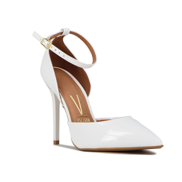 Zapato Vizzano Mujer Con Pulsera Taco 11cm Blanco