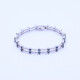 Pulsera articulada oro 18k blanco brillantes y zafiros carré. Pulsera articulada oro 18k blanco brillantes y zafiros carré.