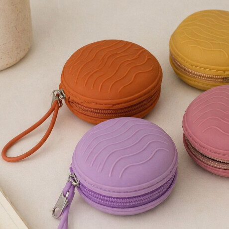 Monedero silicona con colgante Naranja