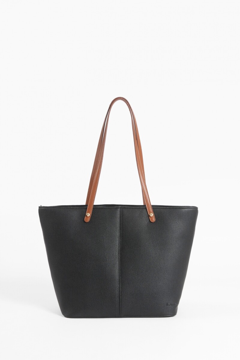 Cartera tote combinada negro