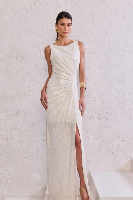 Vestido largo Fabricia Off White