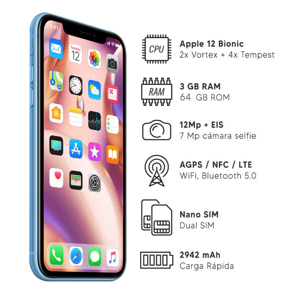 Iphone Xr 3/64 Gb Swap 4g AZUL