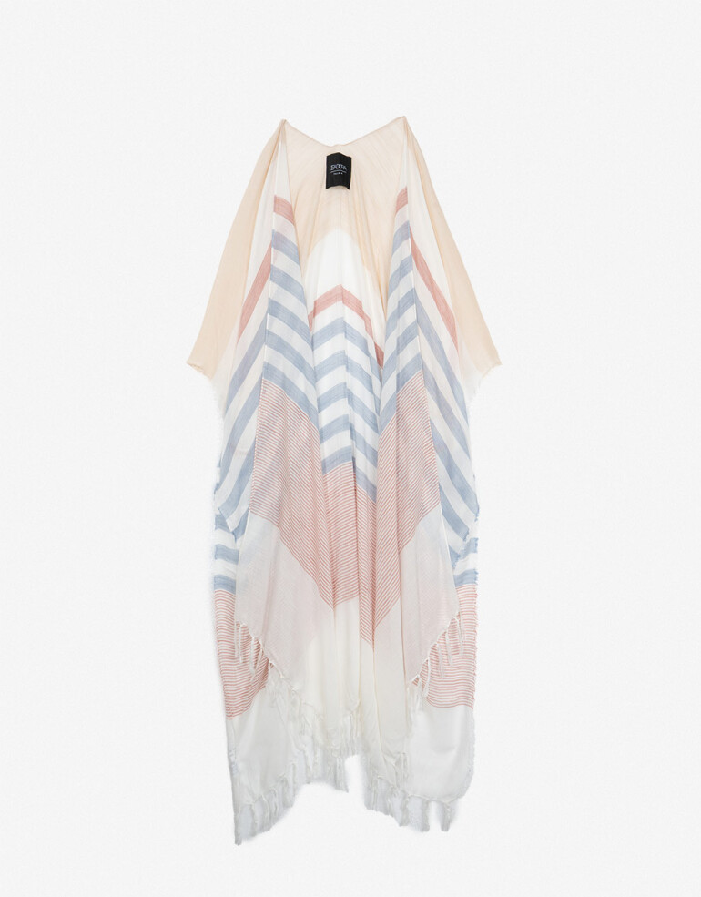 Kimonos Kimono De Viscosa Rayado - Combinacion Multicolor