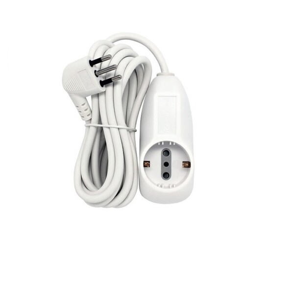 Zapatilla con 1 Schuko + 2 Modulares Blanco Electraline Zapatilla con 1 Schuko + 2 Modulares Blanco Electraline