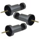 Barrote cortina de metal 2,5 m + 3 Soportes GRIS OSCURO