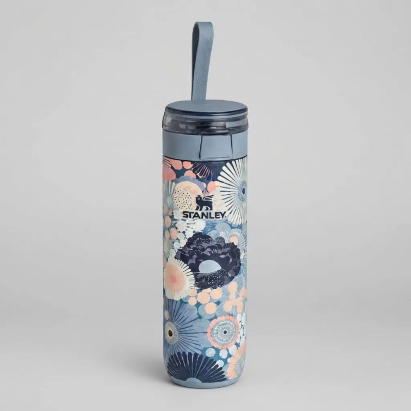 Botella Stanley flowstate sprint 590 ml Celeste floral