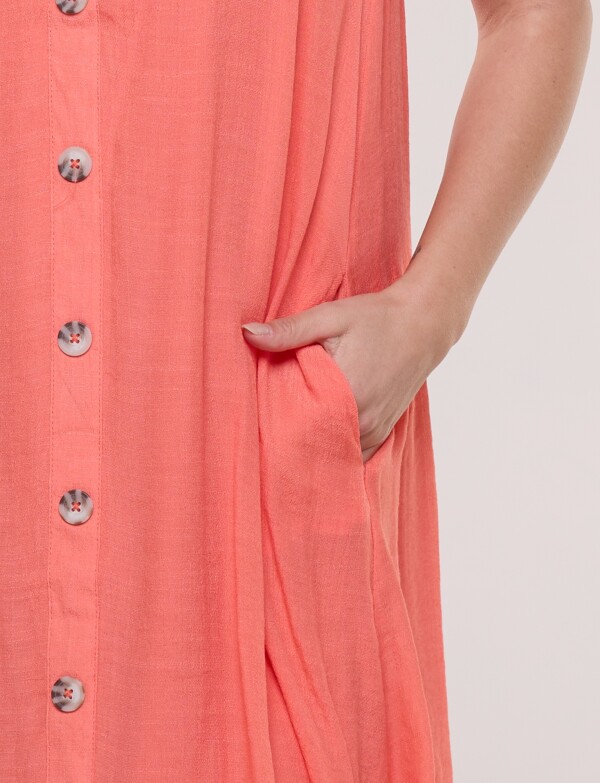 Vestido Botones CORAL