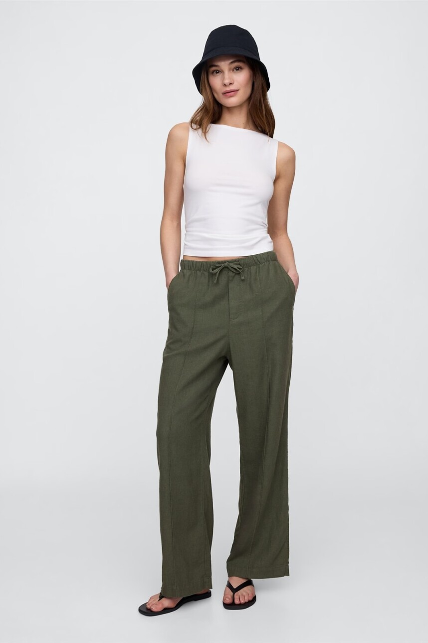 Pantalón De Lino Mujer Thyme 19-0309 Tcx