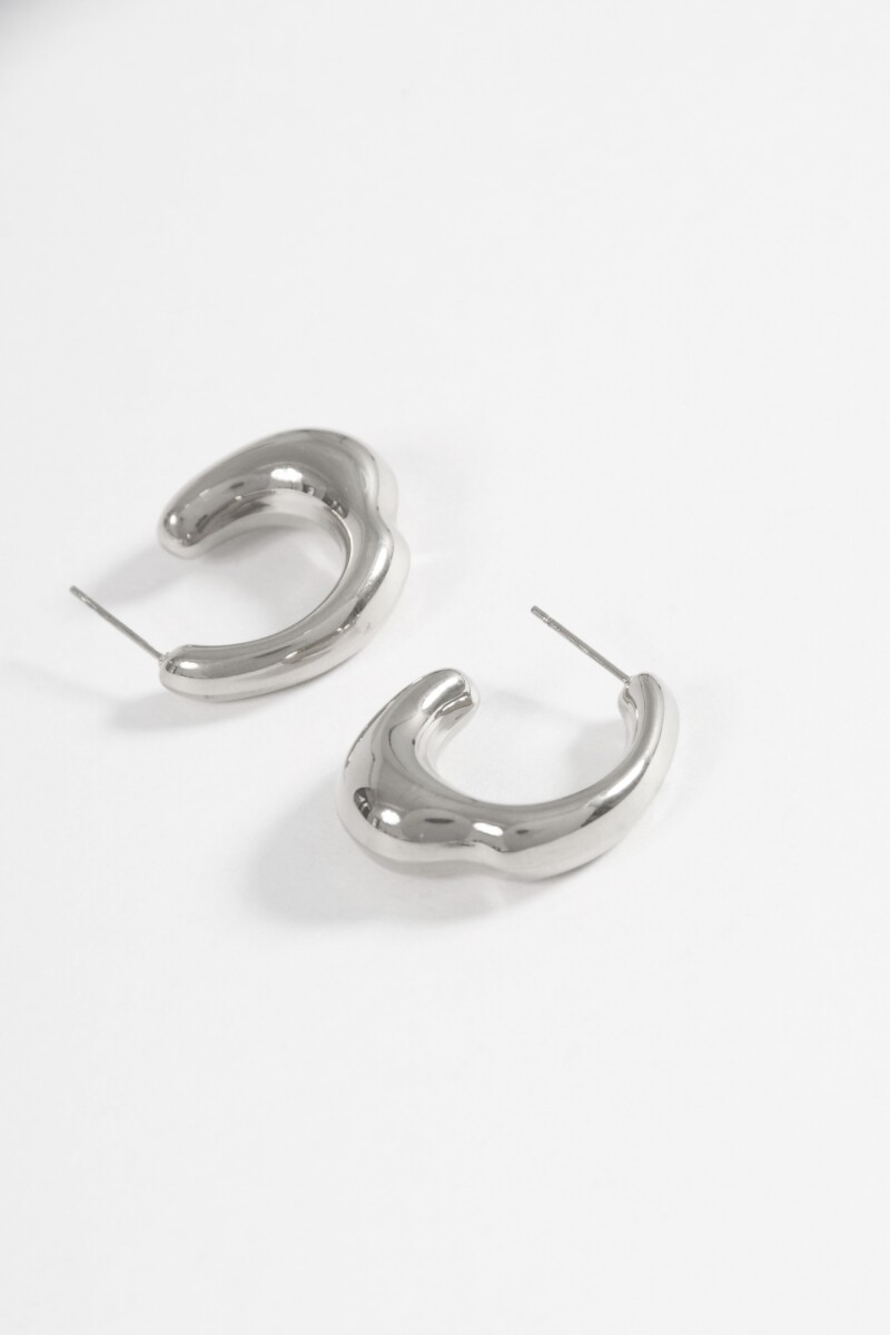 Aros acero irregulares plateado