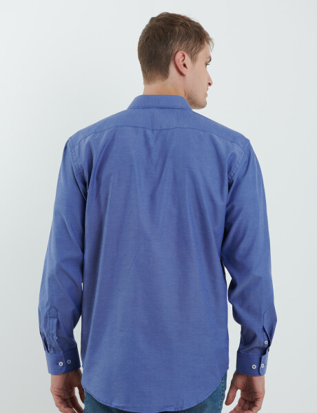 012625 CAMISA HARRINGTON LABEL Azul