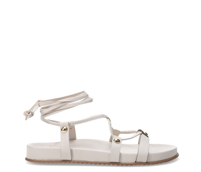 Sandalias de Mujer Miss Carol con Tiras al Tobillo Blanco