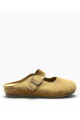 Zueco balerina con hebilla BT406 Camel