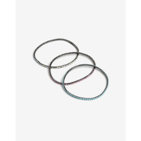 Pulseras Elásticas Sets Strass Combinacion Multicolor