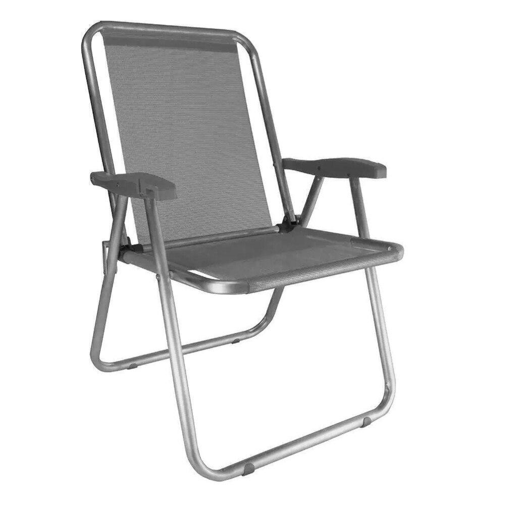 Sillón Max Aluminio Zaka Super Resistente 140 KG GRIS