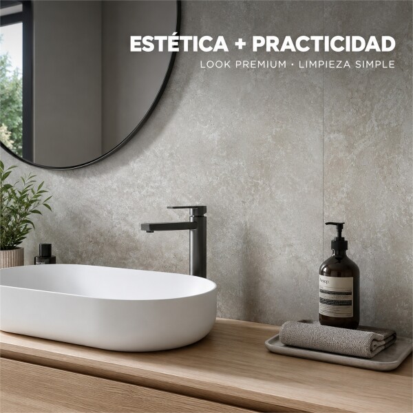 Pack x20 Placa PVC Símil Mármol 2,44x1,22m 3mm Resistente Mármol Gris 2