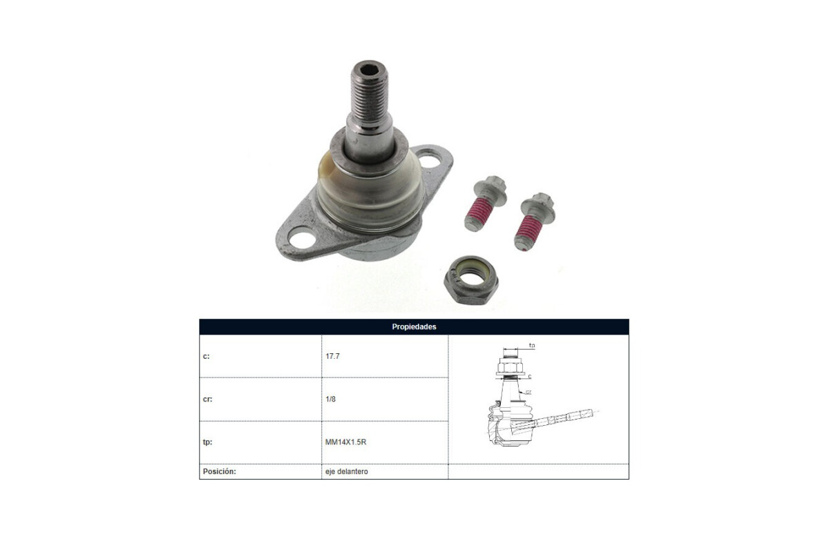 Rotula Del BMW X3 (E83)/X3 Diesel (E83) 03-09 Der/Izq Rotula Del BMW X3 (E83)/X3 Diesel (E83) 03-09 Der/Izq