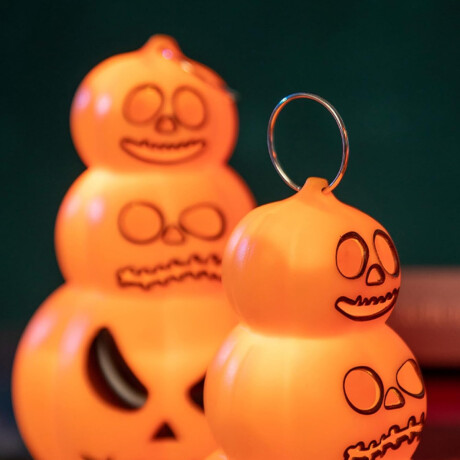 Adorno Halloween calabazas apiladas mini - decoración Naranja