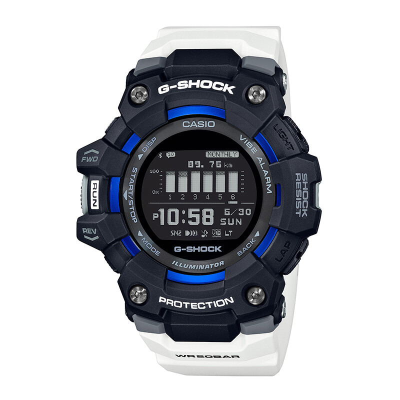 Reloj G-Shock deportivo de resina blanco y azul