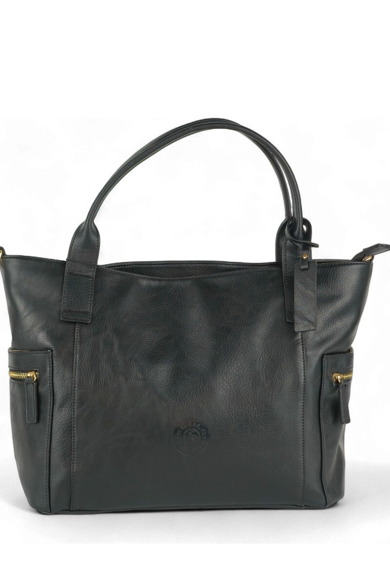 Cartera grande combinada Negro