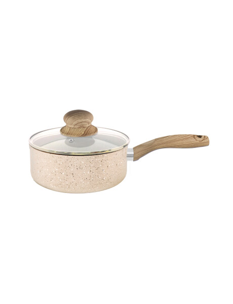 CACEROLA ANTIADHERENTE ALUM.18X8CM 2L APTO INDUC. BEIGE CACEROLA ANTIADHERENTE ALUM.18X8CM 2L APTO INDUC. BEIGE