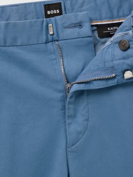 BOSS - Pantalones de algodón elastizado, KANE Celeste