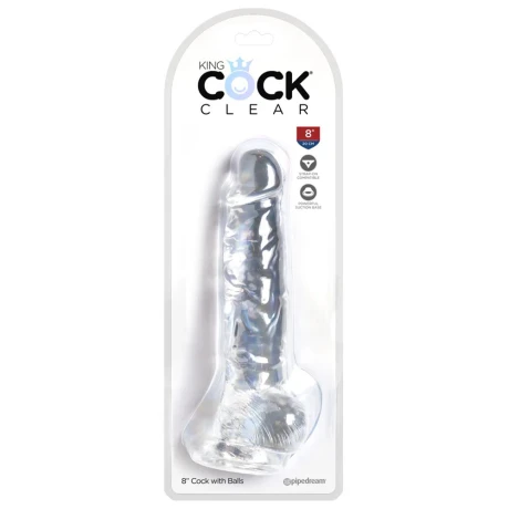 Realístico con Ventosa King Cock Clear 20cm Realístico con Ventosa King Cock Clear 20cm