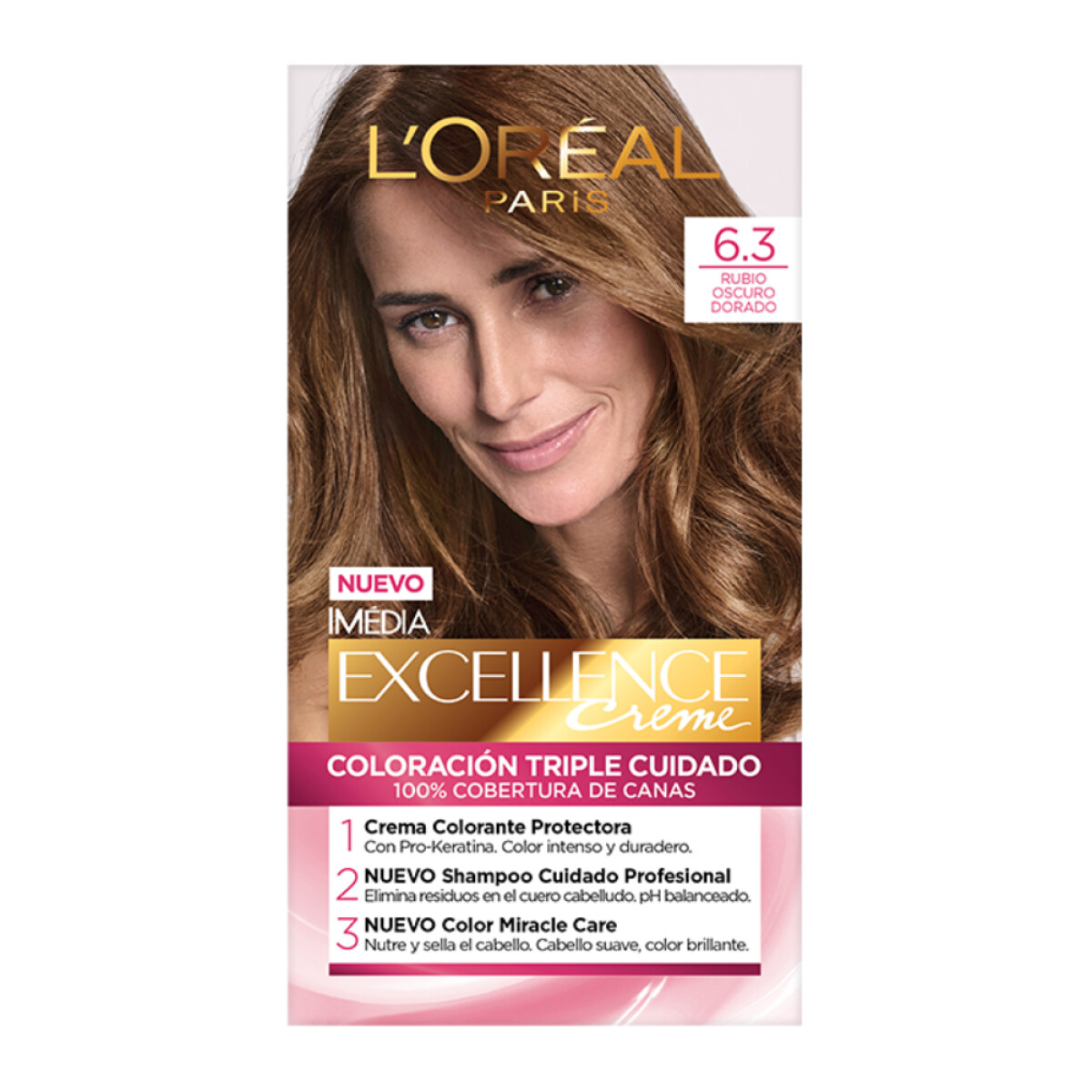Tintura Para Cabello L'Oréal Paris Imedia Excellence Rubio Oscuro Dorado N°6.3 