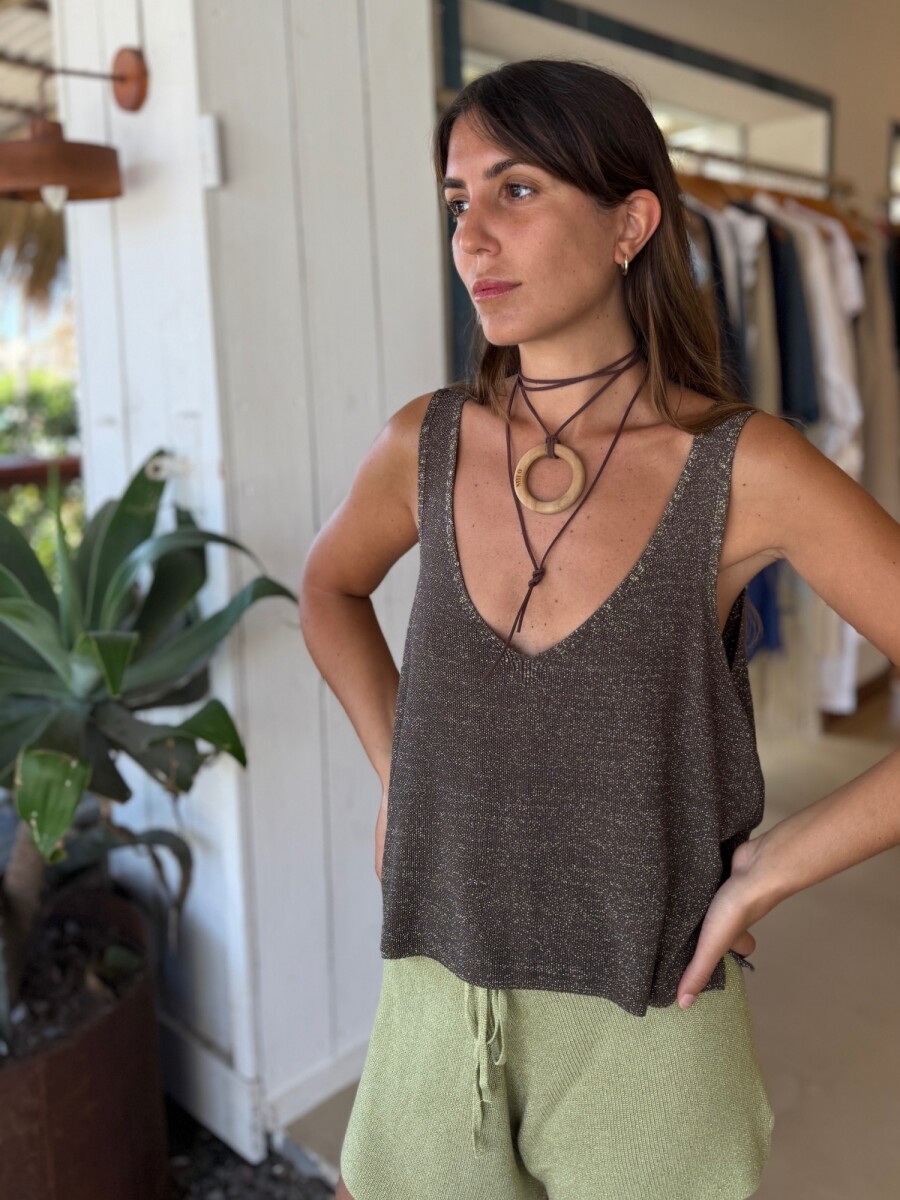 Blusa Siena SS26 - Espresso 