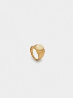 Anillo Ovalado Con Resina beige