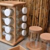 Rack 16 especiero giratorio madera bambú Rack 16 especiero giratorio madera bambú