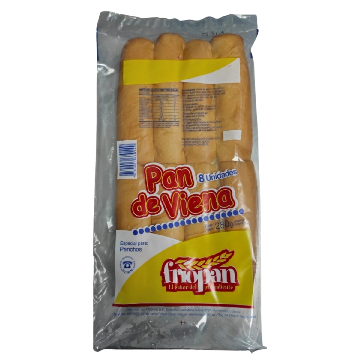 PAN DE VIENA PANCHO LARGO X8 (15CM) 