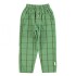 SS25.UN2502A Pantalón De Algodón A Cuadros Con Bolsillos Y Elástico Verde Piupiuchick - 24 Meses