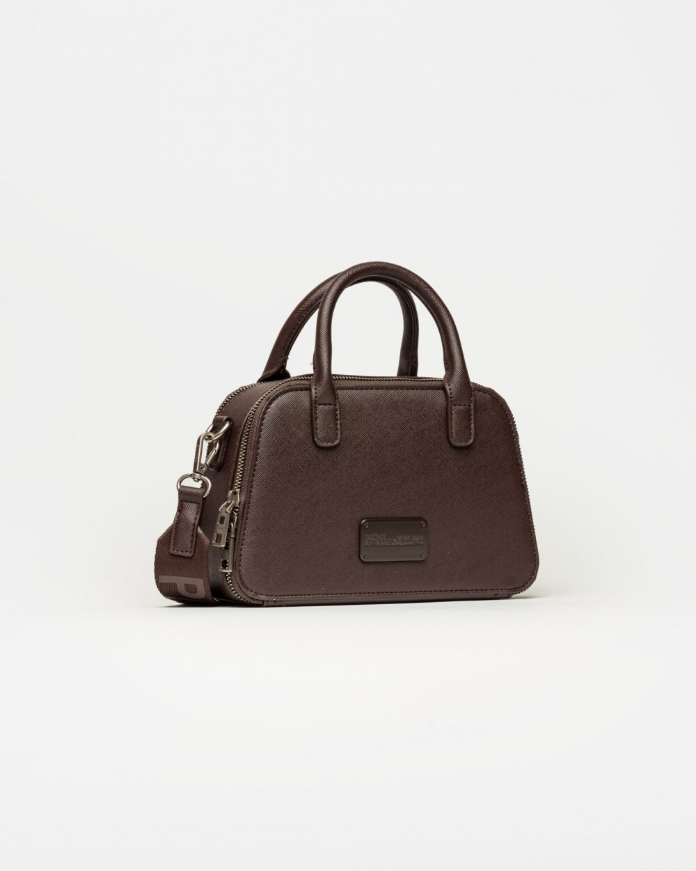 Cartera de mano New Penny en efecto cuero zaffiano Marron