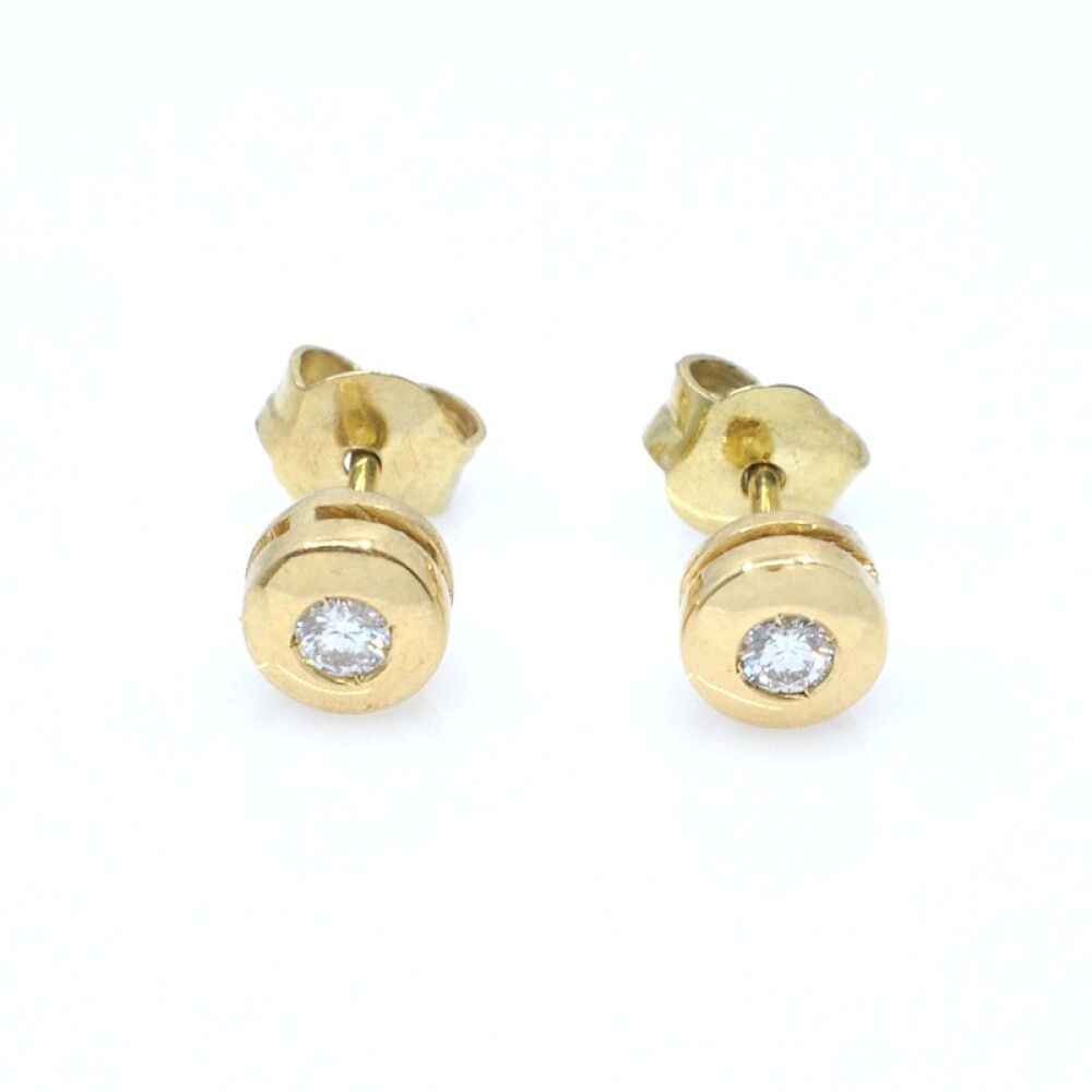 Caravanas en oro 18k y brillantes Caravanas en oro 18k y brillantes