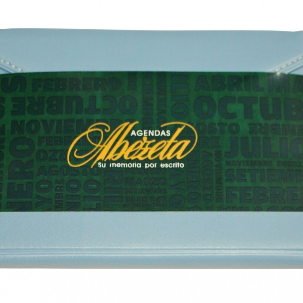 AGENDA ABEZETA CLASSIC MEDIUM 214 CS TAPA COSIDA SOLAPA COLOR CELESTE