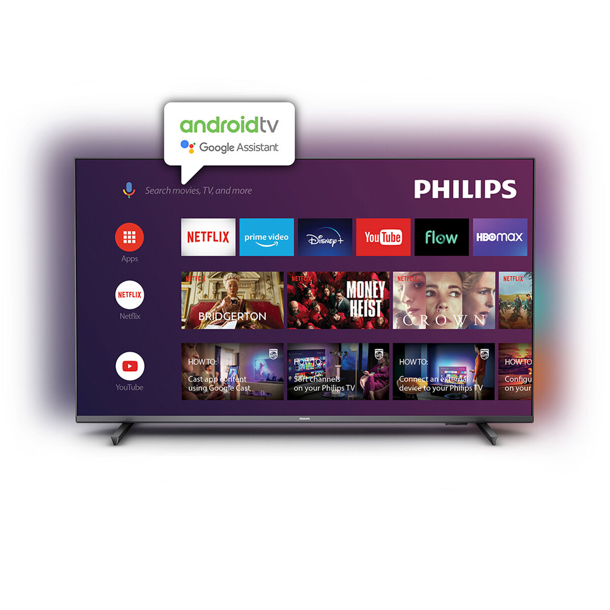 Smart TV Philips 65" 4K Android y Ambilighty - 65PUD7906/55 