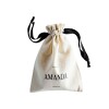 Jabón de Aceite Vegetal Amanda 100gs en bolsa de lino Jabón de Aceite Vegetal Amanda 100gs en bolsa de lino