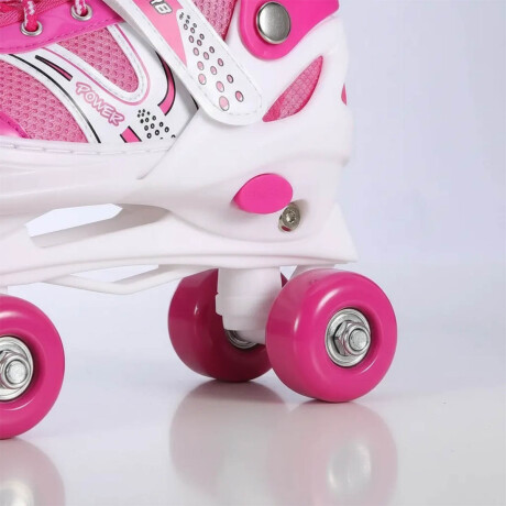 Patines Roller 4 Ruedas Pvc Infantil Ajustable Rosa