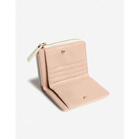 Billetera Con Cierre Blanco Crudo