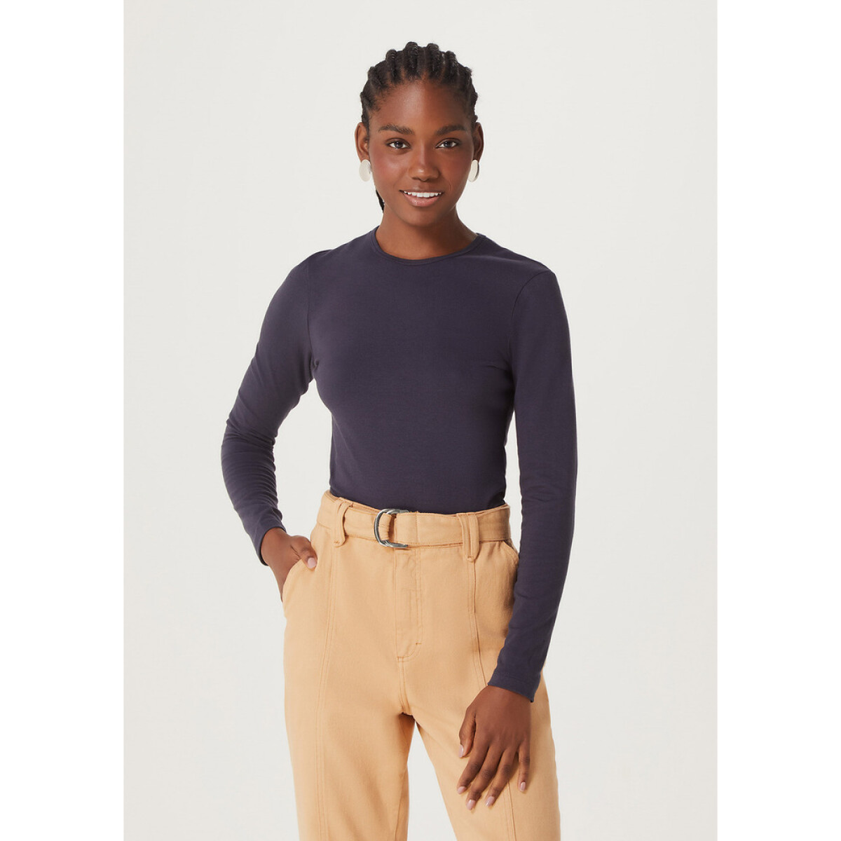 BLUSA ML FEM - AZUL OSCURO 