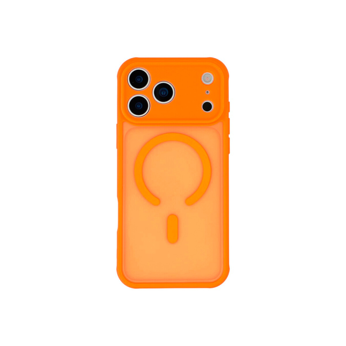 Protector para iPhone 17 Pro MagSafe reforzado color naranja 