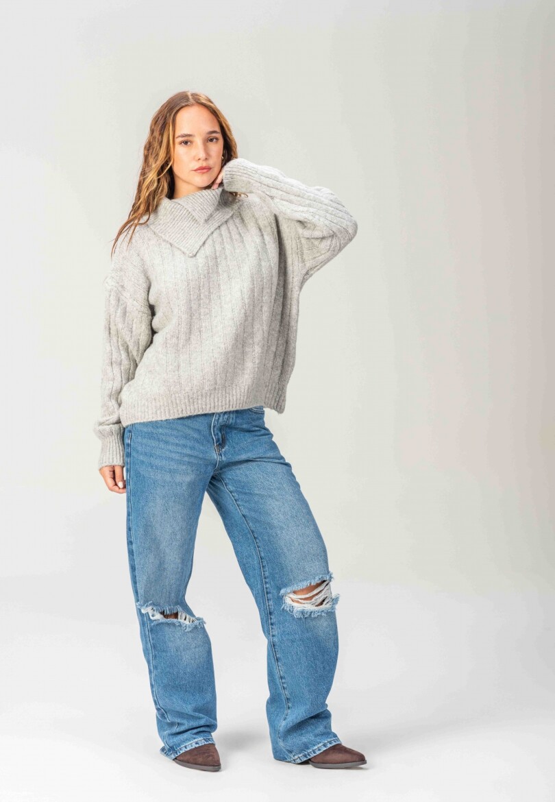 Sweater Detalle Gris