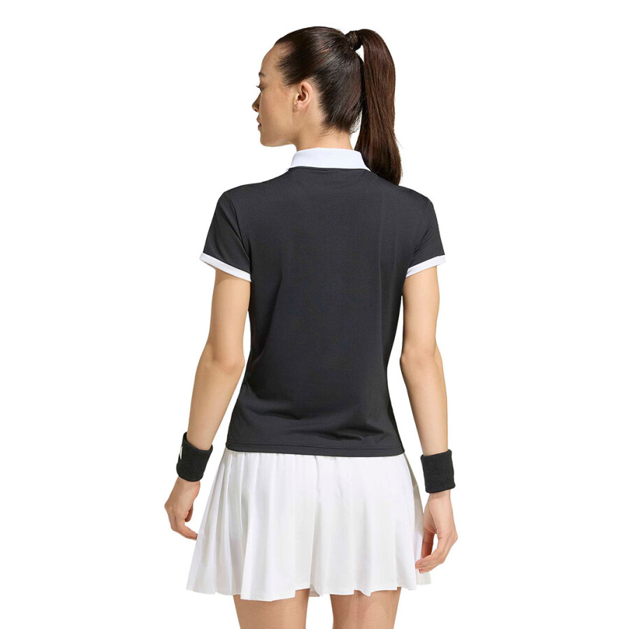 Remera de Mujer Adidas Polo Classic Negro - Blanco