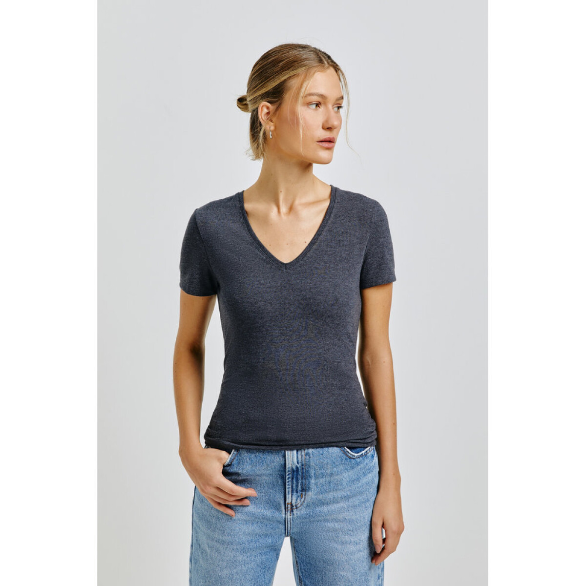 BLUSA MM FEM - PRETO MESCLA 