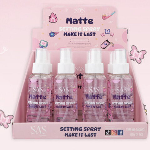 SAS Spray fijador matte de maquillaje Sas Spray Fijador Matte De Maquillaje
