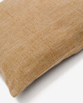 Almohadón Benisa 100% lino a cuadros mostaza y blanco 50 x 50 cm Almohadón Benisa 100% lino a cuadros mostaza y blanco 50 x 50 cm