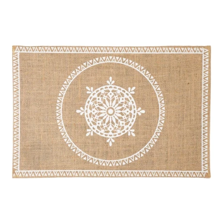 Individual de arpillera rectangular Individual de arpillera rectangular