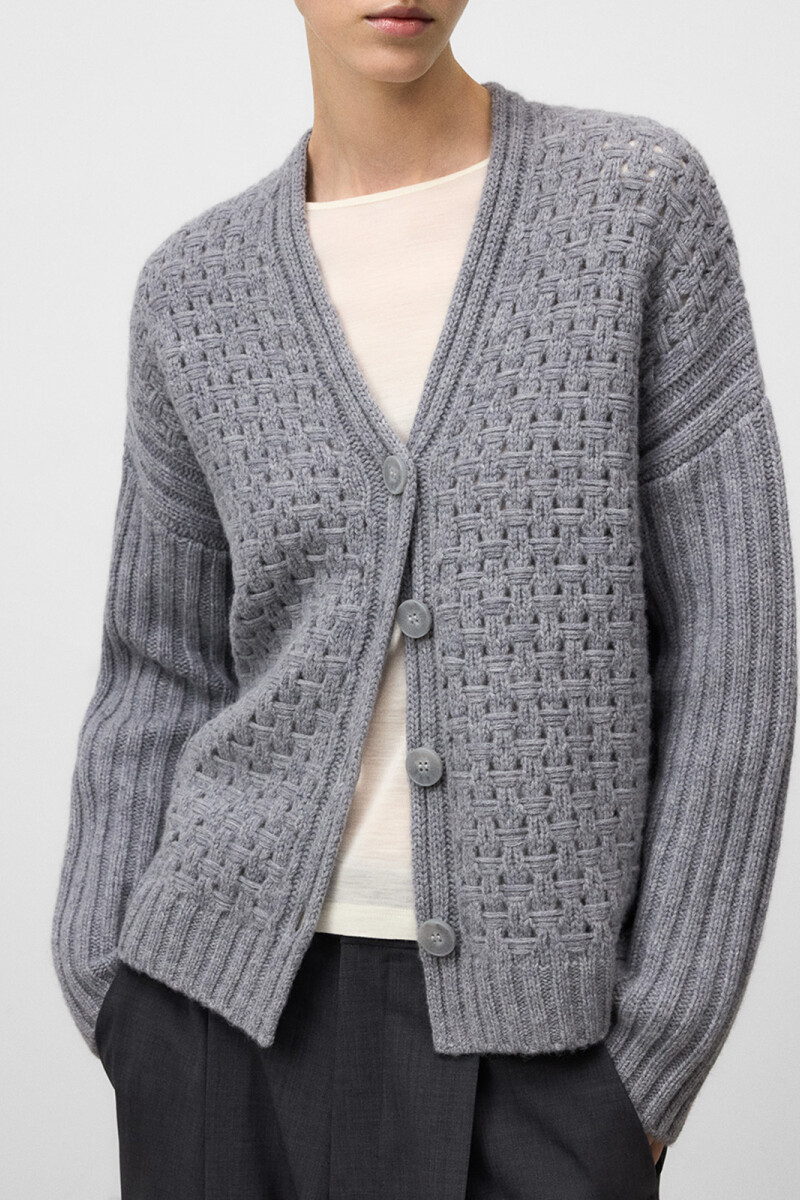 CHAQUETA Gris Melange