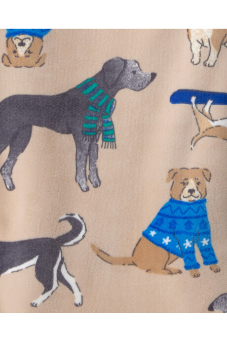 Pijama dos piezas de DreamPlush, remera y pantalón, diseño perros Sin color